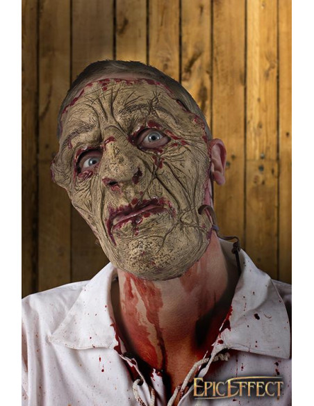 Máscara facial humana morta, pele clara
