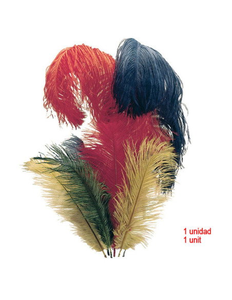 1 pena de avestruz para os cascos