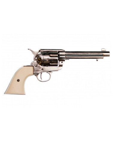 Revólver Colt Peacemaker SAA, ano 1873
 Acabamentos-Níquel