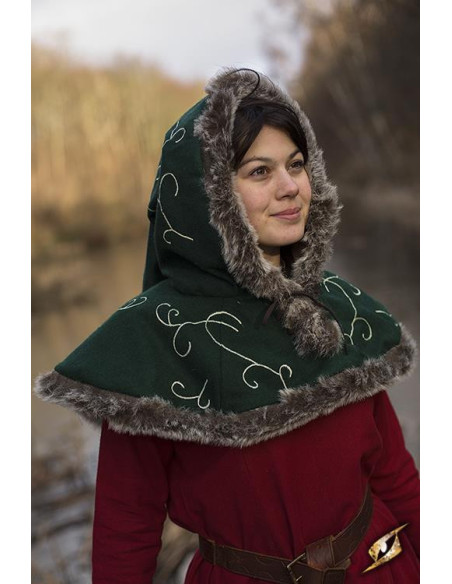 Cadarços de capuz medievais verdes