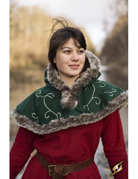 Cadarços de capuz medievais verdes