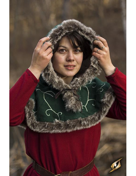 Cadarços de capuz medievais verdes