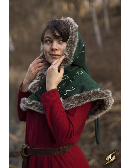 Cadarços de capuz medievais verdes