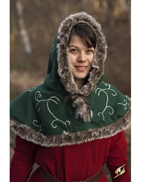 Cadarços de capuz medievais verdes