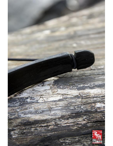 Arco medieval preto. Corda 88 cm.