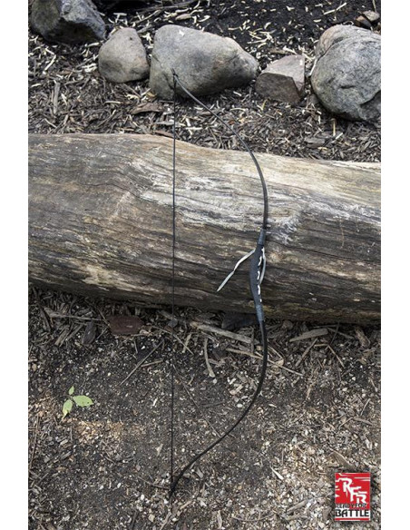 Arco medieval preto. Corda 88 cm.