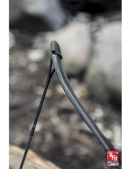 Arco medieval preto. Corda 88 cm.