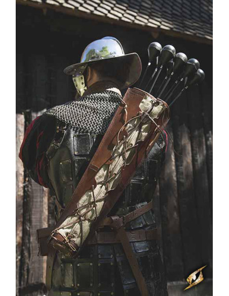 Aljava de couro imperial para LARP,...