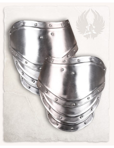 Ombreiras medievais Georg em aço polido