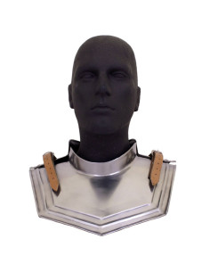 Gorjal de aço medieval, século XV