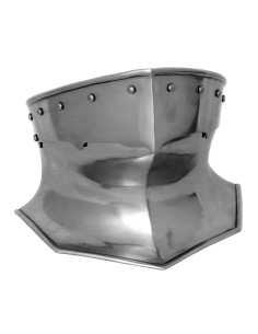 Protetor de pescoço de armadura de aço medieval, 1,6 mm.