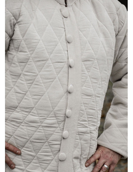 Gambeson longo acolchoado com botões,...