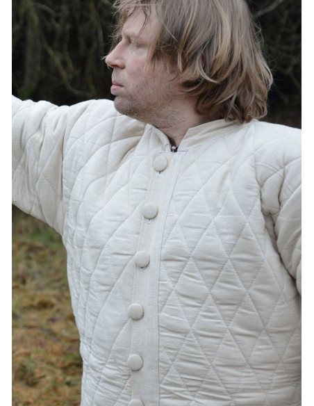 Gambeson longo acolchoado com botões,...