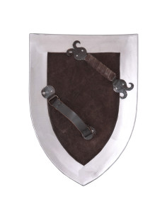 Escudo de metal medieval funcional com enchimento 2