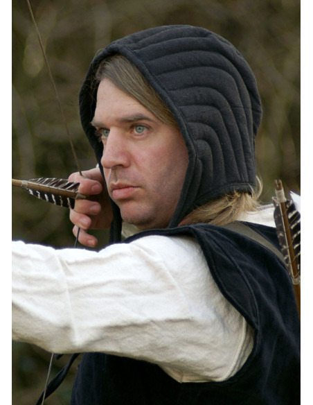 Crepe guerrero acolchoado preto