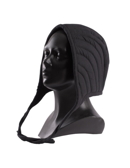 Crepe guerrero acolchoado preto