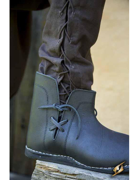 Botins medievais Galahad pretos
