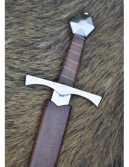 Punhal medieval hexagonal pomo, com...