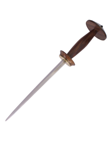 Adaga Rondel s. XV com bainha de couro