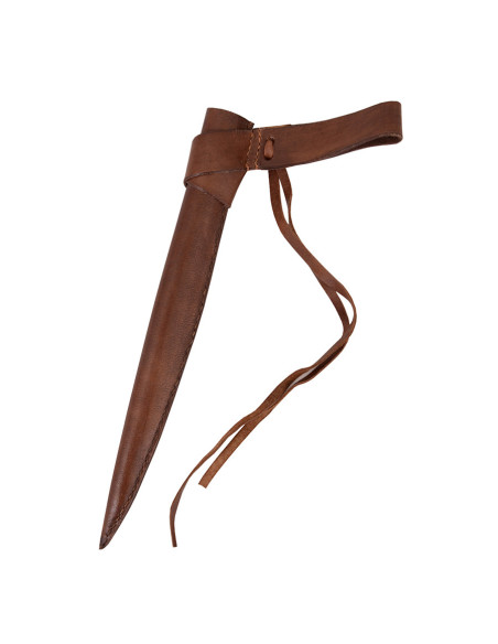 Adaga Rondel s. XV com bainha de couro