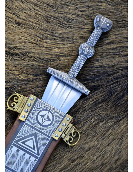 Vindonissa pugio incrustado de prata