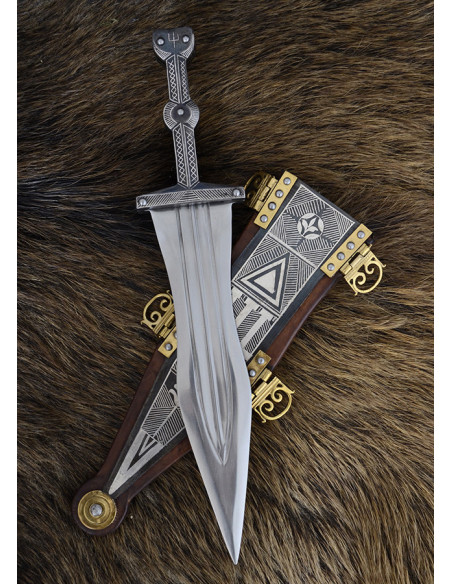 Vindonissa pugio incrustado de prata