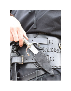 Punhal de mulher medieval com bainha de couro 2