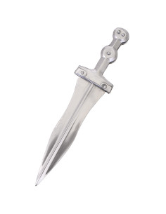 Pugio romano do século I, com detalhes em latão