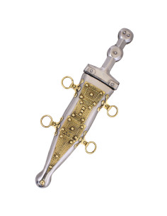 Pugio romano do século I, com detalhes em latão 2