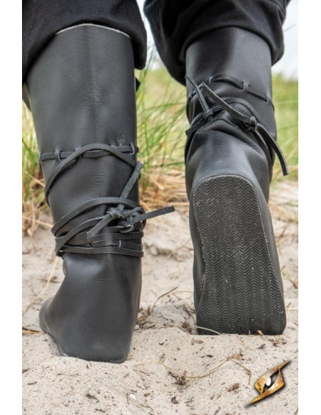 Botas viking e medievais Rolf em preto