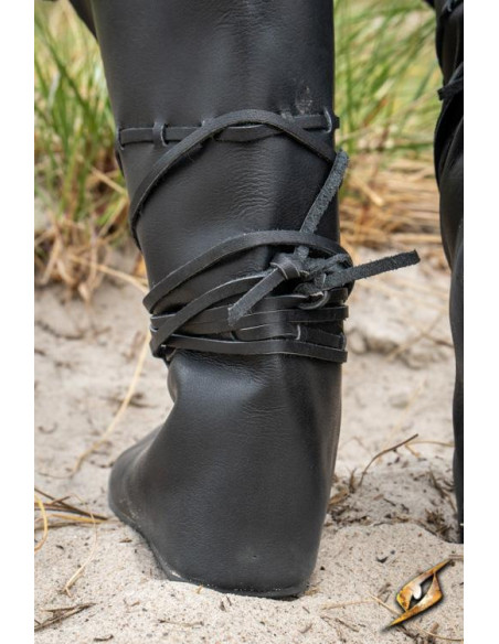Botas viking e medievais Rolf em preto