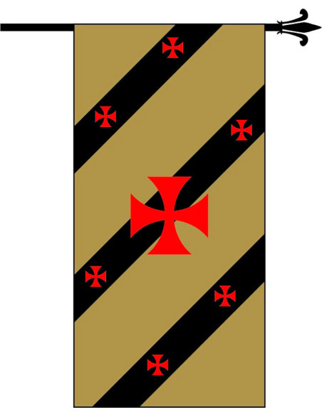 Bandeira medieval com cruzes...