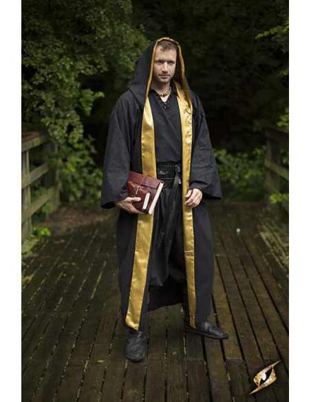Manto de feiticeiro com capuz,...