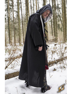 Robe de Mago com Capuz, preto-prateado 2