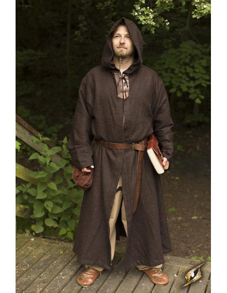 Túnica medieval marrom de monge...