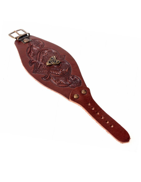 Pulseira triqueta celta com relevos...