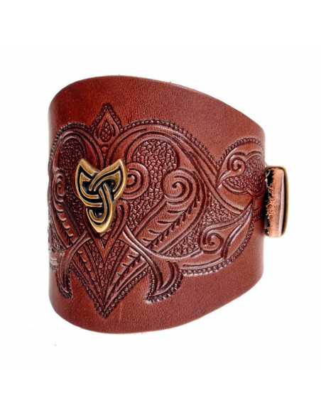 Pulseira triqueta celta com relevos...