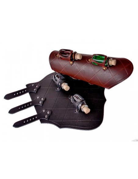 1 Pulseira de couro com 2 potes de...