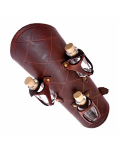 1 Pulseira de couro com 3 potes de poção mágica