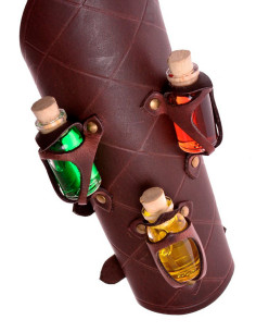 1 Pulseira de couro com 3 potes de poção mágica 2