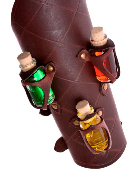 1 Pulseira de couro com 3 potes de...