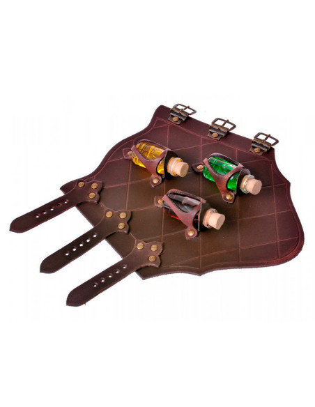 1 Pulseira de couro com 3 potes de...