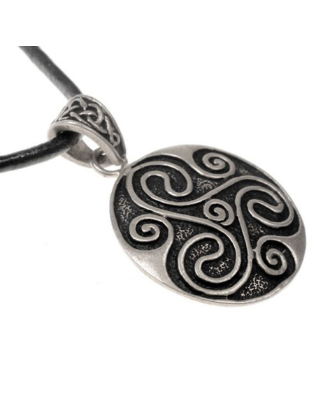 Pingente espiral Celtic Triskele com...