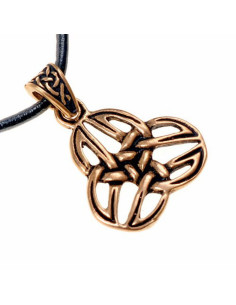 Pingente espiral Celtic Triquetra com pulseira de couro... 2