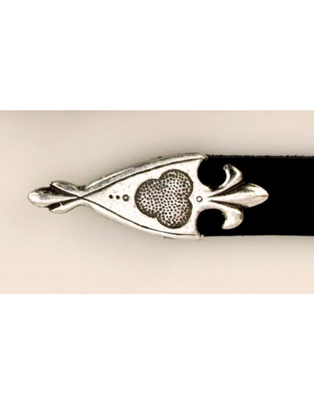 Cinto medieval flor-de-lis com fivela...