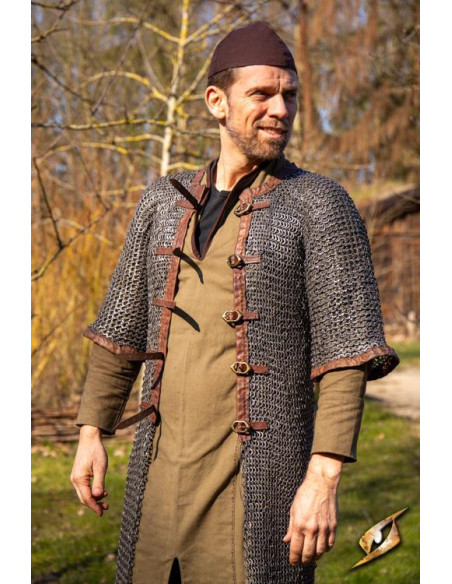 Cota de malha medieval de soldado...