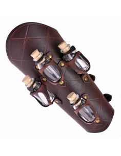 1 Pulseira de couro com 4 potes de poção mágica