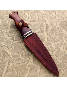 Lâmina de faca escocesa Sgian Dubh em aço Damasco 2