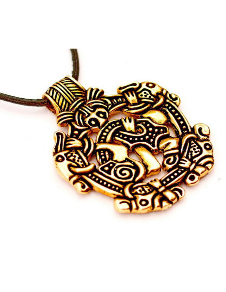 Pingente e amuleto de escudo viking...