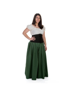 Espartilho alto medieval em preto 2